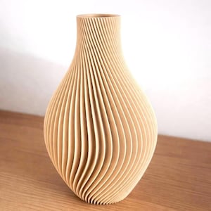 XXL Spiraalvaas 32 cm Bordeaux|Moderne Statement Vaas|Minimalistische & Scandinavische Decoratie|3D Print Designvaas|Duurzaam Woonaccessoire