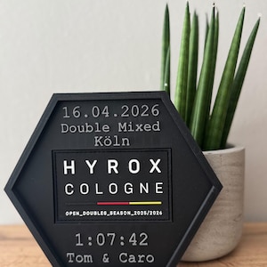 Supporto Patch HYROX Personalizzato | Decorazione Murale Home Gym | Espositore Patch Gara | Regalo Fitness