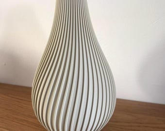 NAMI Spiralvase wasserdicht | Moderne Japandi Vase 16–24 cm | Minimalistische Blumenvase | 3D Druck Vase Skandi | Geschenkidee Deko