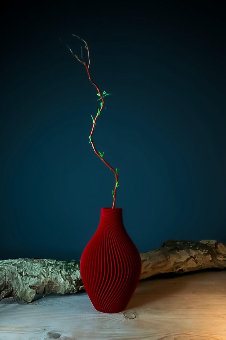 Jarrón KAYA Japandi, acanalado | Jarrón de diseño moderno | Decoración minimalista para sala de estar | Jarrón escandinavo | Idea de regalo imagen 10