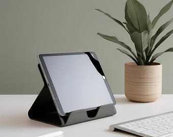 Tablet and Phone Stand | Modern 3D Printed Holder | Minimalist Desk & Kitchen Dock