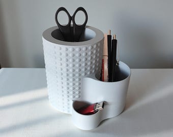Organizer da scrivania moderno | Organizer minimalista | Portapenne & portaoggetti | Ordine ufficio | Stampato in 3D