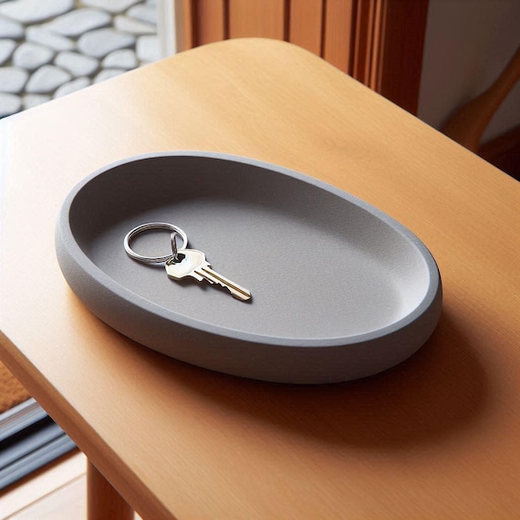 Moderne Schlüssel- und Münztablett „Drop“ | 3D-Druck| – Dekoschale & Ablageschale für Kleinteile, Schlüsselablage | Organizer Schale