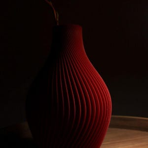 Jarrón KAYA Japandi, acanalado | Jarrón de diseño moderno | Decoración minimalista para sala de estar | Jarrón escandinavo | Idea de regalo imagen 6