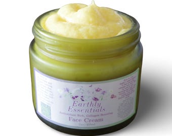Natural Face Cream | Hydrating Moisturizer | Collagen Boosting Cream | Anti Aging Skincare | Clean Beauty | Sensitive Skin | Earthly Essenti