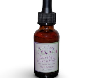 Natural Face Serum | Anti Aging Serum | Collagen Boosting Skincare | Hydrating Facial Oil | Clean Beauty | Glowing Skin | Earthly Essentials