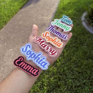 Personalized Name Patch Embroidered, Custom Text Patches Embroidered, Sew On/Iron On Patch Applique for Clothes Hats Backpacks