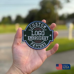 Custom Embroidered Logo Patch – Personalized Iron-On, Velcro, or Sew-On Options for Jackets, Totes, Jeans, Bags, Hats, and DIY Projects