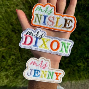 Custom Embroidered Name Patch: Iron-On or Sew-On - Made in USA
