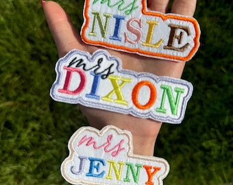 Custom Embroidered Name Patch: Iron-On or Sew-On - Made in USA