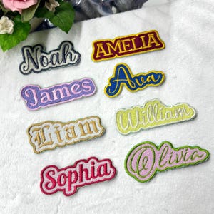 Personalized Name Patch Embroidered, Custom Text Patches Embroidered, Sew On/Iron On Patch Applique for Clothes Hats Backpacks