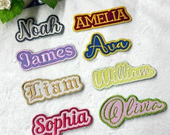 Personalisierter Name Patch gestickt, benutzerdefinierte Text Patches gestickt, Aufnäher / Aufnäher für Kleidung, Hüte, Rucksäcke