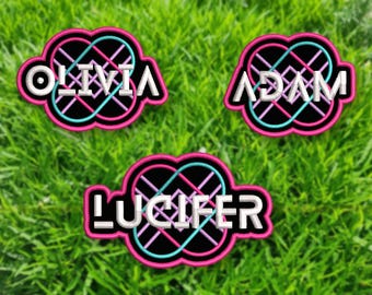 Custom Name Demon Hunter Embroidered Iron On Patch, K-Pop Demon Tiger Patch, Totes, KPOP Band Huntrix Sew on & Iron on Patch, Jinu Fan Gift