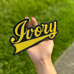 Personalized Name Patch Embroidered, Custom Text Patches Embroidered, Sew On/Iron On Patch Applique for Clothes Hats Backpacks