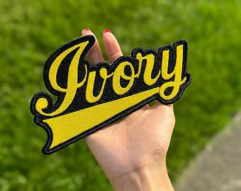 Personalisierter Name Patch gestickt, benutzerdefinierte Text Patches gestickt, Aufnäher / Aufnäher für Kleidung, Hüte, Rucksäcke