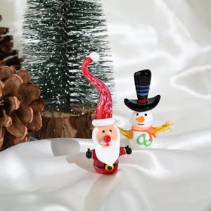 Handmade Glass Santa Claus Ornament: Christmas Tree Decoration