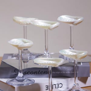 Customize Seashell Wine Glasses- Handmade Shell Wine Glasses-Natural Conch Glass-Anniversary Gifts-Party Goblets