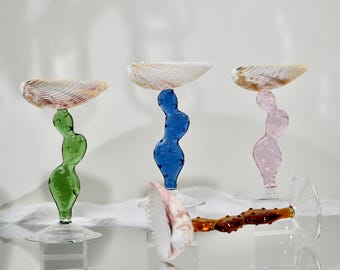 Natuurlijk schelp wijnglas, strand bruiloft bruidsmeisje cadeaus