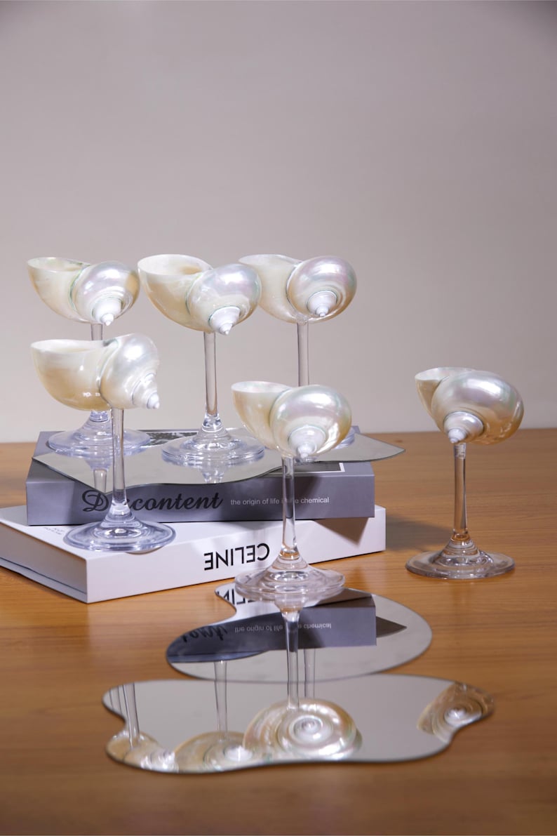 Customize Seashell Cocktail Glass – Handmade Coastal Wine Cup for Beach ...
