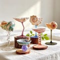 Handmade Seashell Cocktail Glasses – Seashell Wine Glasses-Unique Coastal Barware-Bespoke Beach Wedding Decor