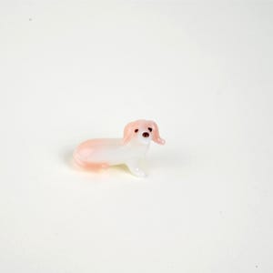 Handmade Glass Dog Figurine: Art Glass Animal Ornament