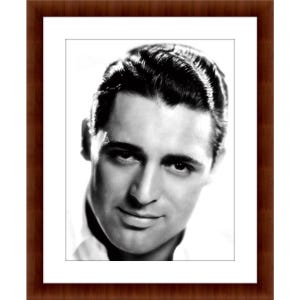 Cary Grant 8,5 x 11 zwart-witfoto verzamelbare kunstafdruk
