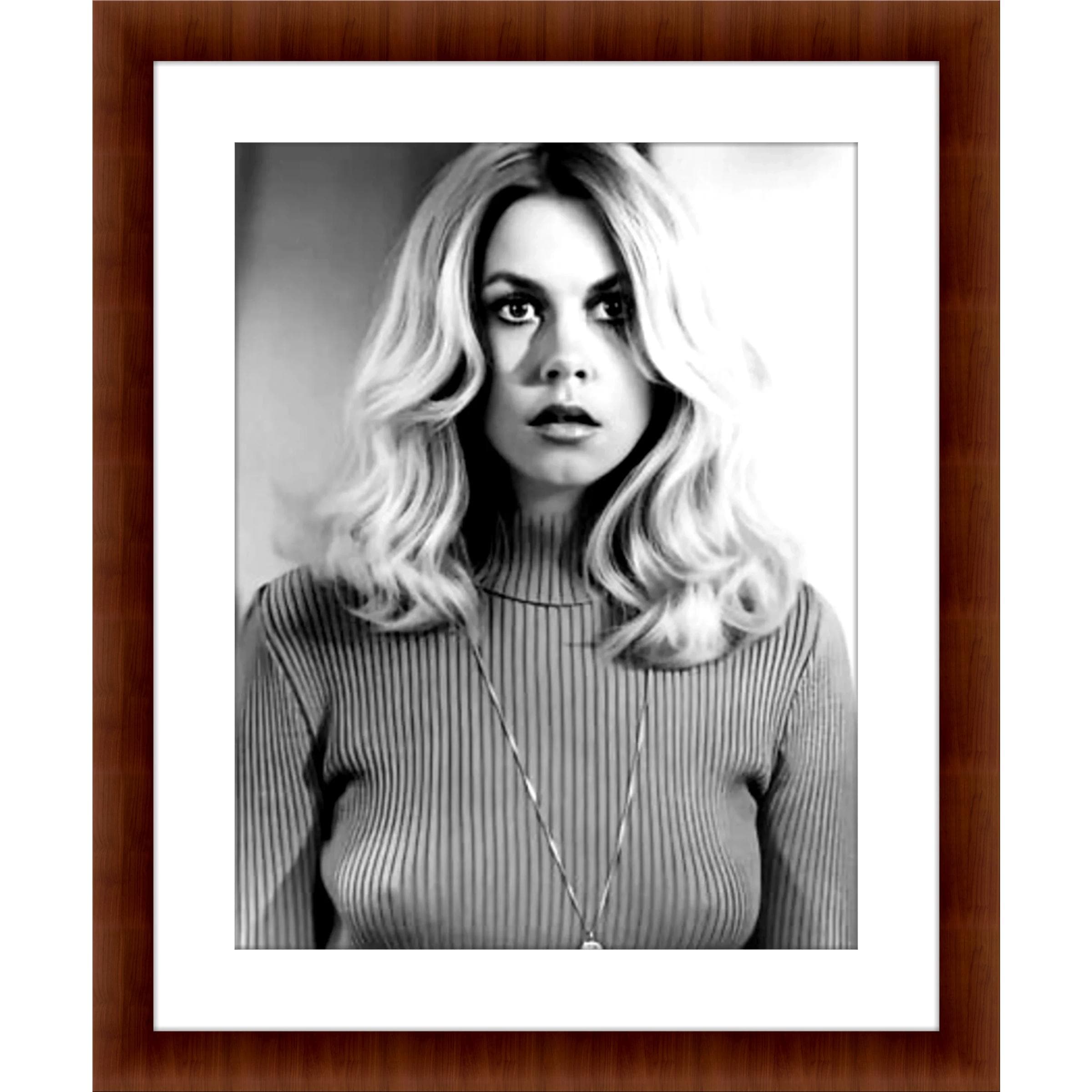 Elizabeth Taylor 直筆サインと白黒ポートレート写真Elizabeth Taylor