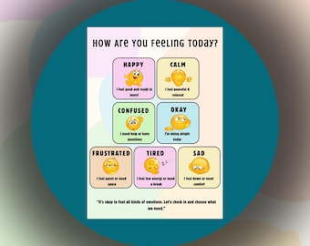How Are You Feeling Today Poster – Emotions Check-In Chart for Kids & Classrooms