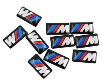 19x11MM Tech wheel Emblem Bmw M Sticker SET OF 4 M3 M4 X5 X6 E90 G80