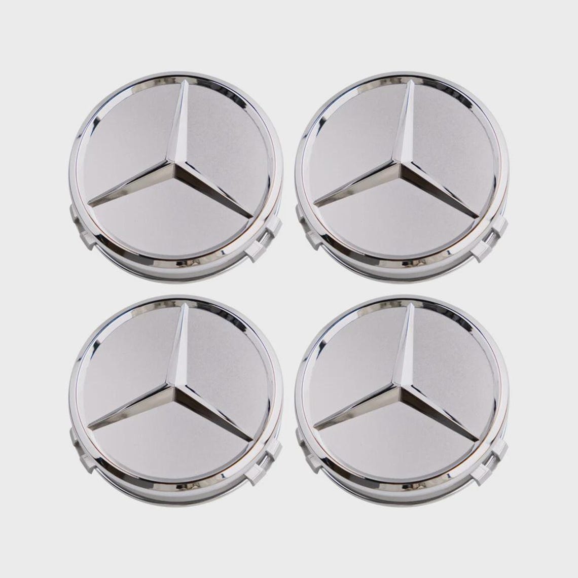 Mercedes Benz Wheel Center Caps - Silver 75mm - Set of 4 - Etsy