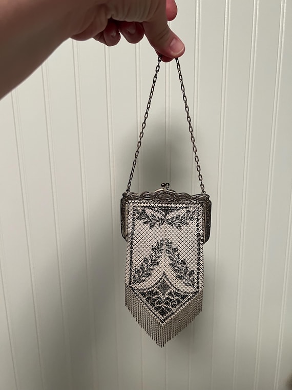Antique Art Deco Metal Mesh Purse - image 1