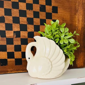 Vintage Ceramic Swan Planter
