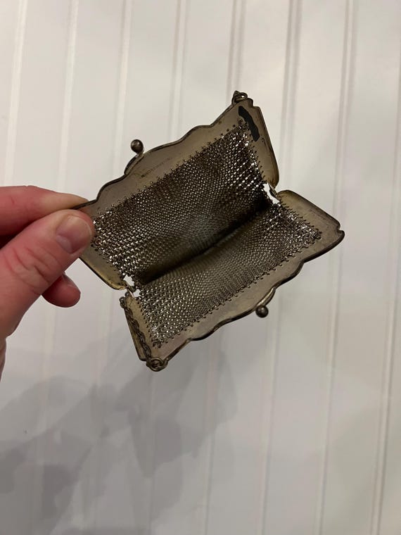 Antique Art Deco Metal Mesh Purse - image 4