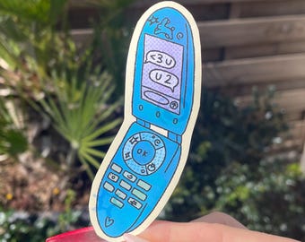Y2K Flip Phone Sticker – 2000er Jahre Kawaii Nostalgie