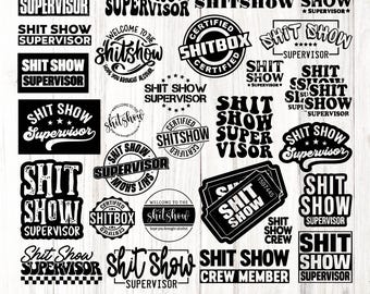 Shitshow Supervisor SVG Bundle: Funny Alcohol Quotes (Digital Download