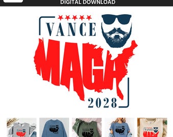 Vance MAGA 2028 SVG Bundle | Patriotic Election | usa Political Campaign Cut File | Cricut  Sublimation, Patriotic Election SVG