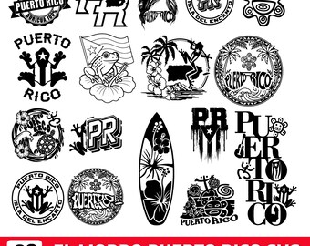 Puerto Rico El Morro Coqui Frog Taino Symbol SVG Bundle (Digital Download)