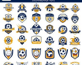 36 Soccer Logo Bundle SVG | Football Team Logo Pack | Sports Badge & Emblem Design | Cricut Cut Files | Club Branding | Sublimation |