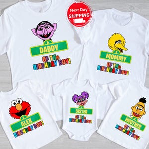 Character Family Birthday Shirts, Custom Street Matching Family Birthday Shirt, Toddler Birthday Tee, First Second Birthday Family Matching
