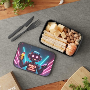 Kids Bento Lunch Box: Eco-Friendly PLA, Back to School Design