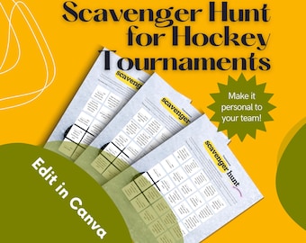Hockey Tournament Scavenger Hunt | Team Bonding Games (PDF Download)