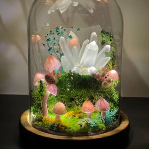 Pink Mushroom Night Light, Handmade Glowing Mushroom Lamp Bedroom, Kids Room, Living Room, Home Decor, Unique Gift, Birthday Gift