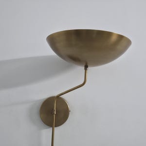 Modern Minimalist Brass Sconce – Uplight Wall Lamp with Pendulum Detail image 6