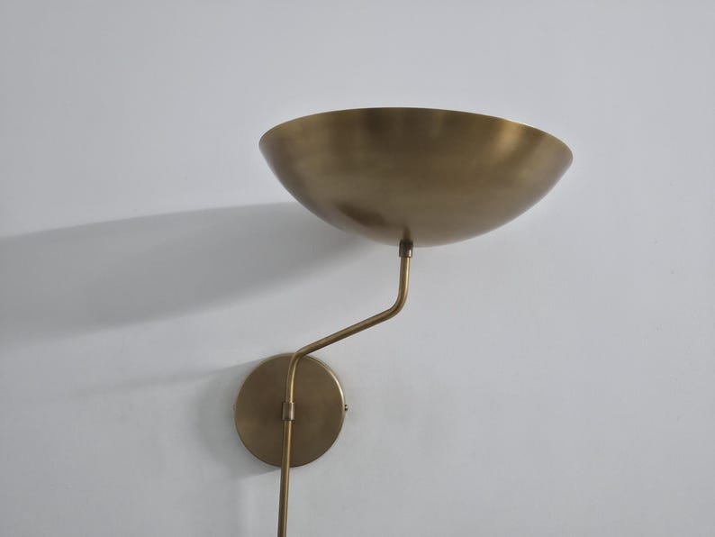 Modern Minimalist Brass Sconce – Uplight Wall Lamp with Pendulum Detail image 6