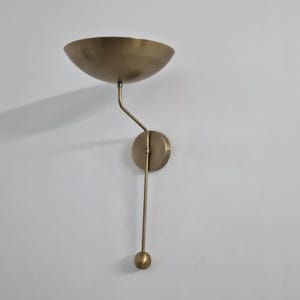 Modern Minimalist Brass Sconce – Uplight Wall Lamp with Pendulum Detail image 3