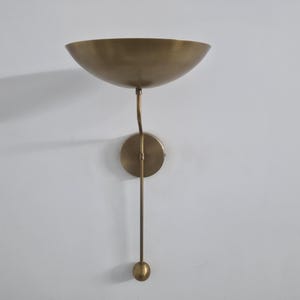 Modern Minimalist Brass Sconce – Uplight Wall Lamp with Pendulum Detail image 4