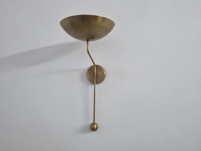 Modern Minimalist Brass Sconce – Uplight Wall Lamp with Pendulum Detail image 12