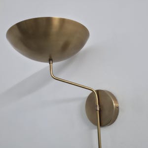 Modern Minimalist Brass Sconce – Uplight Wall Lamp with Pendulum Detail image 11