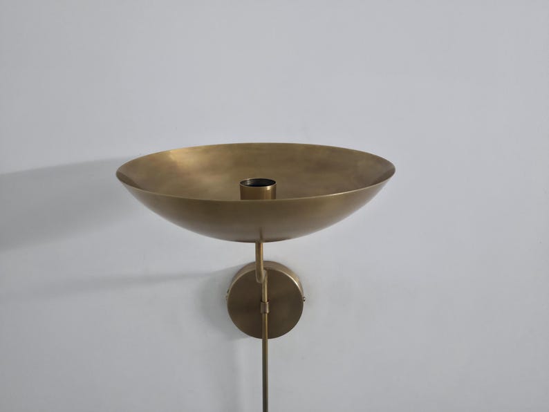 Modern Minimalist Brass Sconce – Uplight Wall Lamp with Pendulum Detail image 10