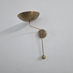 Modern Minimalist Brass Sconce – Uplight Wall Lamp with Pendulum Detail image 7